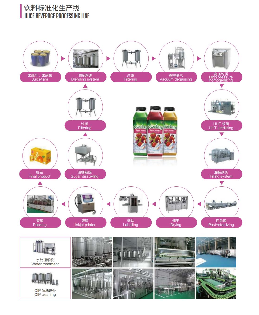 Weishu Juice Beverage Processing Line Línea de procesamiento de bebidas y jugos