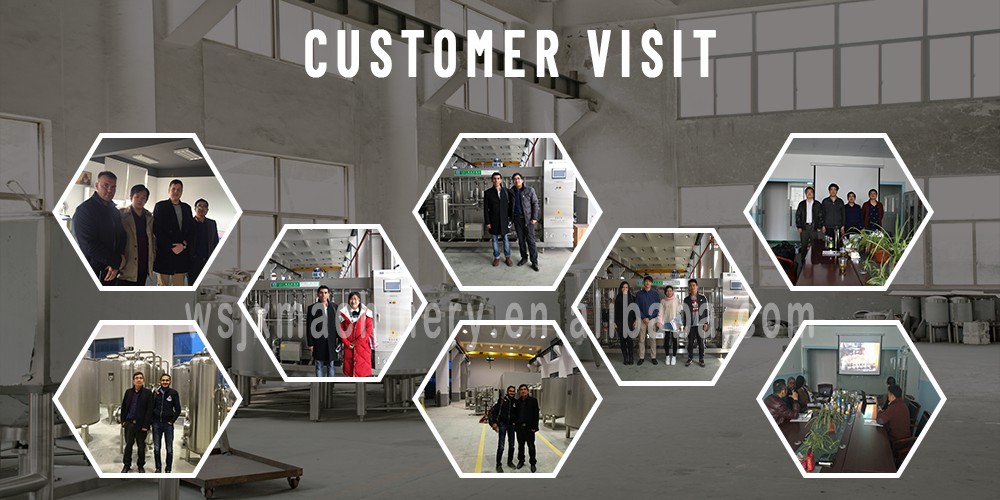 Visita del cliente del fabricante de equipos de bebidas Weishu