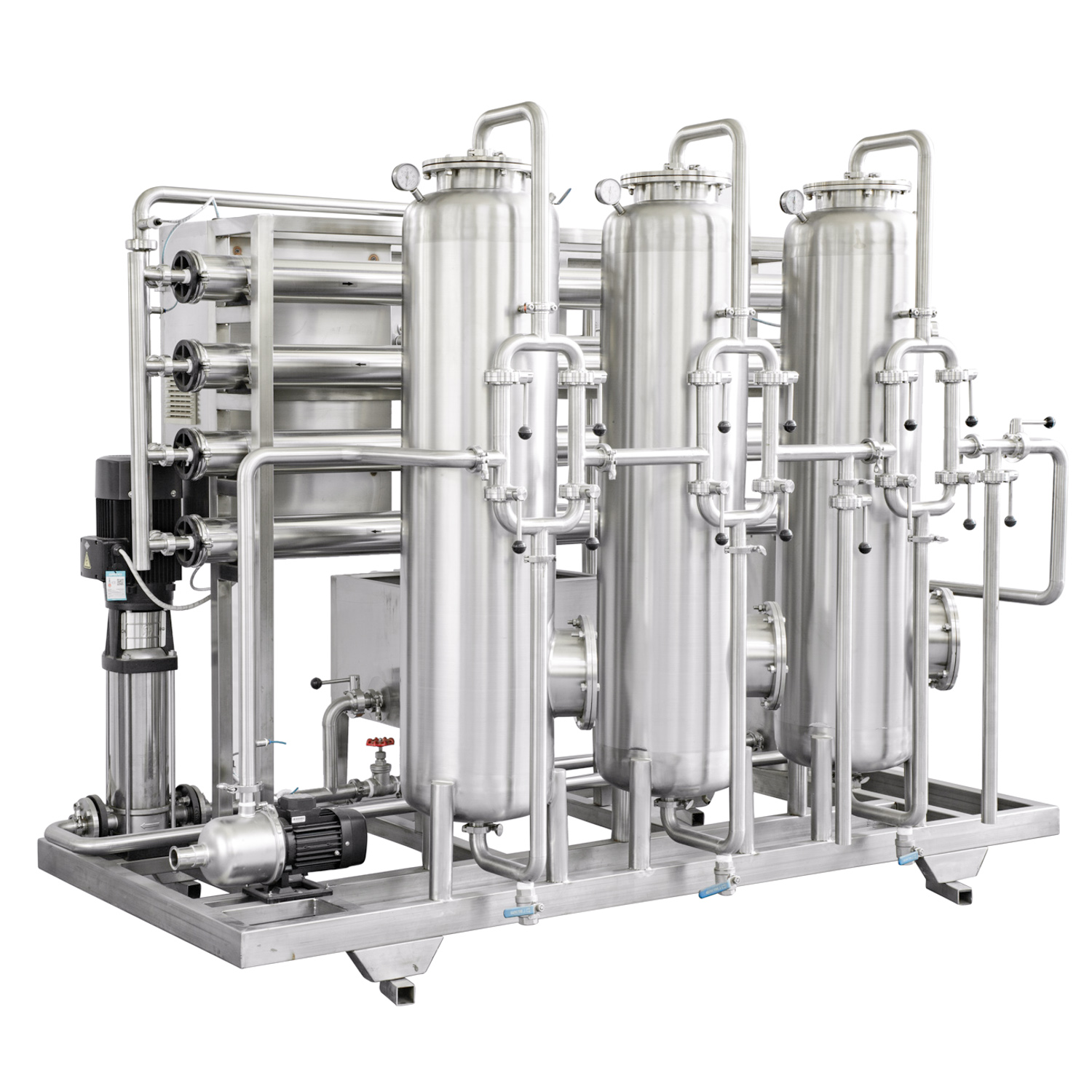 Reliable Pure Water Supply for Food and Beverage Industry RO Sistema de agua instalado en planta de producción de bebidas
