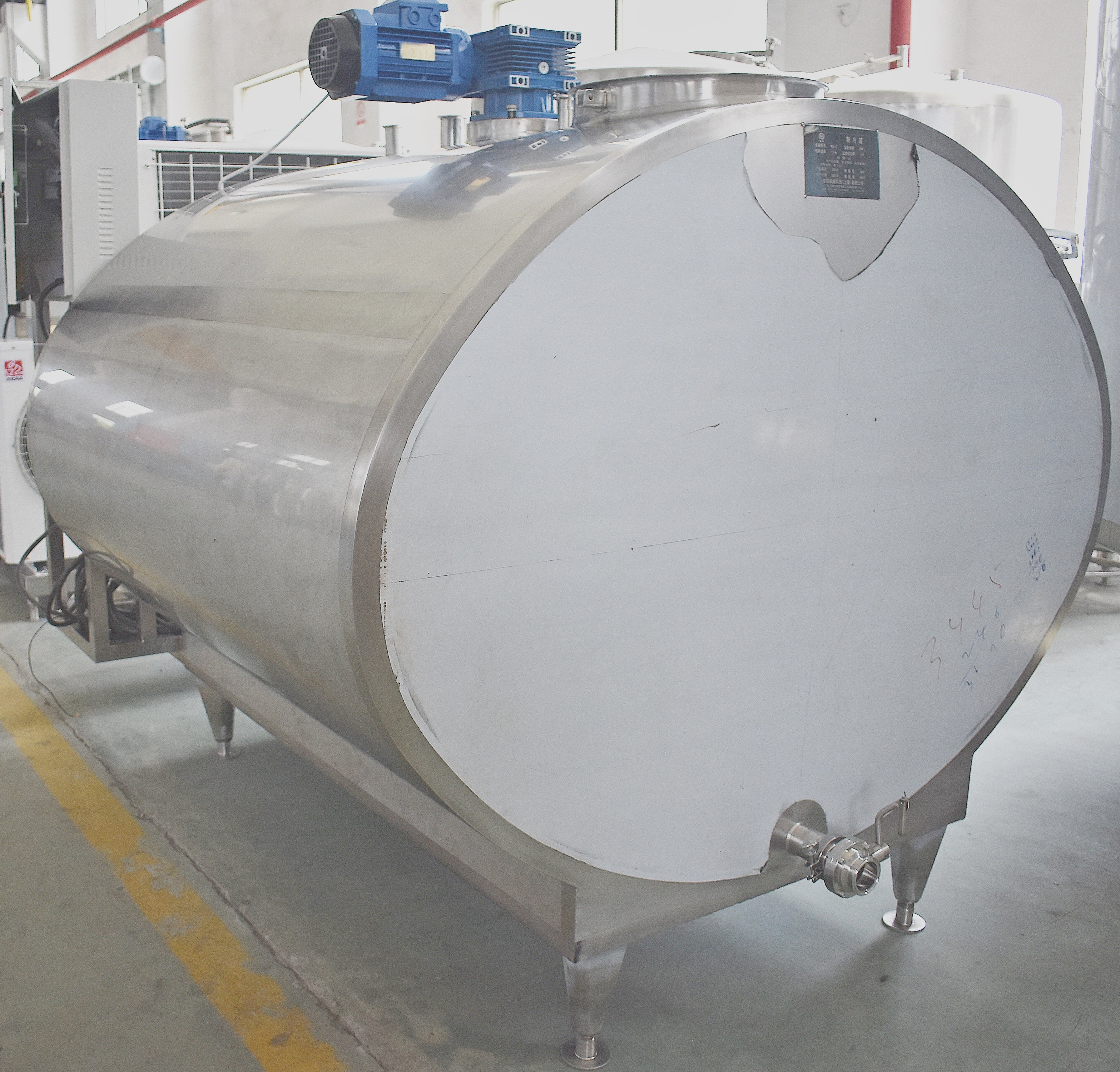 Tanque de enfriamiento de la leche